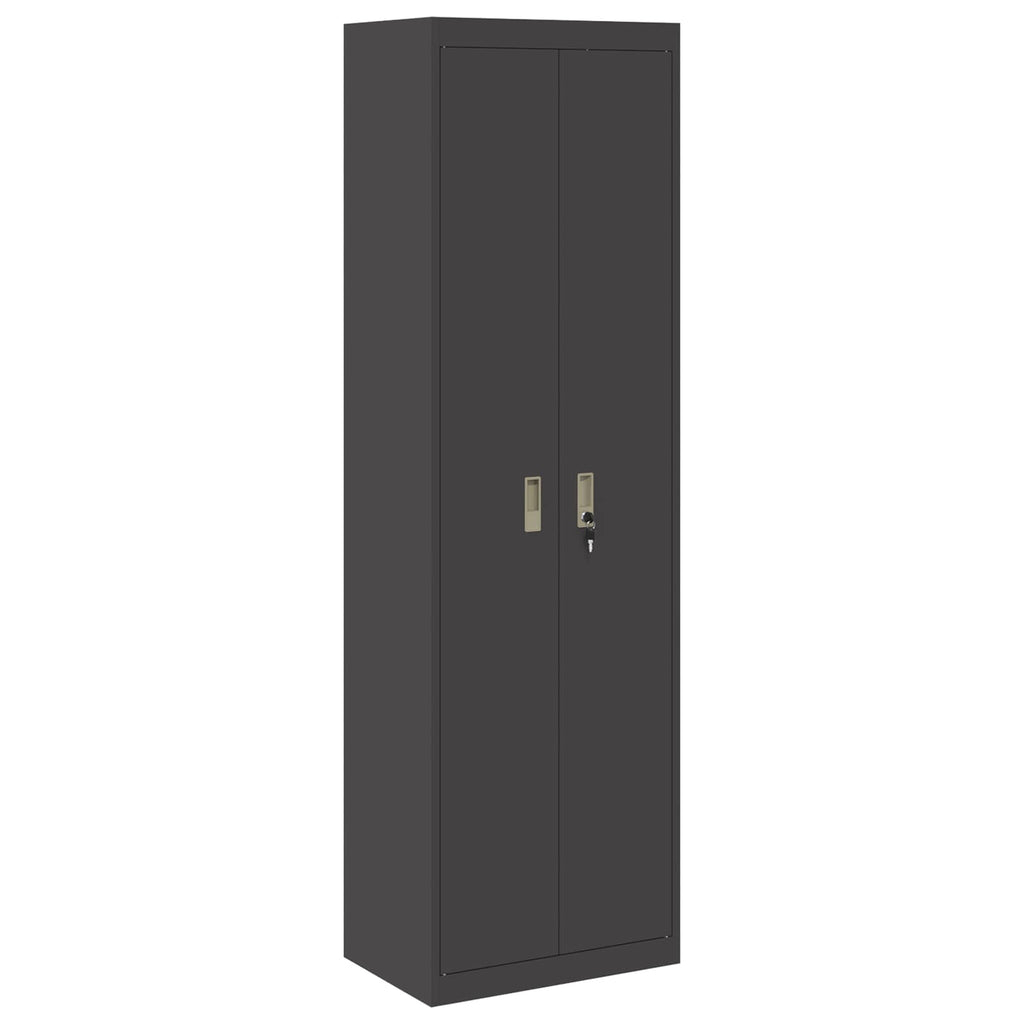 Storage Cabinet 2 pcs Black 60 x 40 x200 cm Cold-Rolled Steel