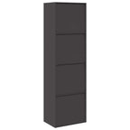 Storage Cabinet 2 pcs Black 60 x 40 x200 cm Cold-Rolled Steel