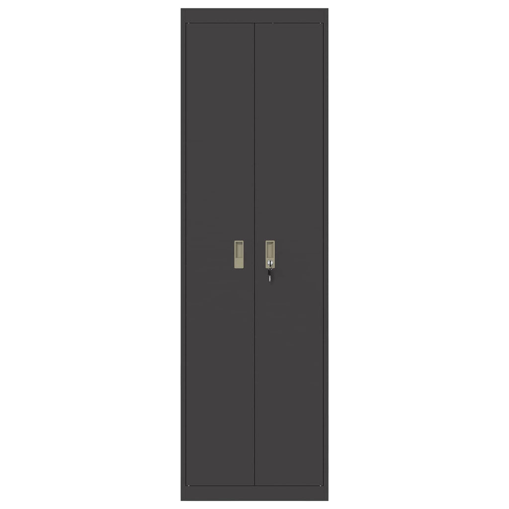 Storage Cabinet 2 pcs Black 60 x 40 x200 cm Cold-Rolled Steel