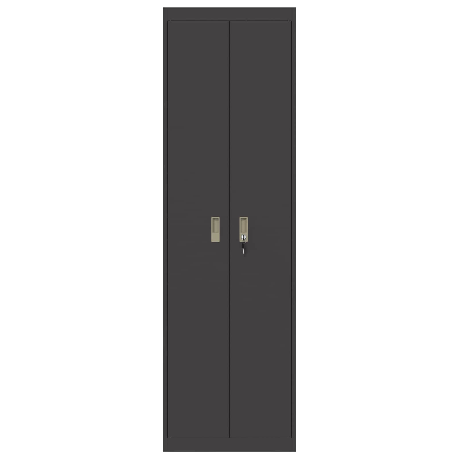 Storage Cabinet 2 pcs Black 60 x 40 x200 cm Cold-Rolled Steel