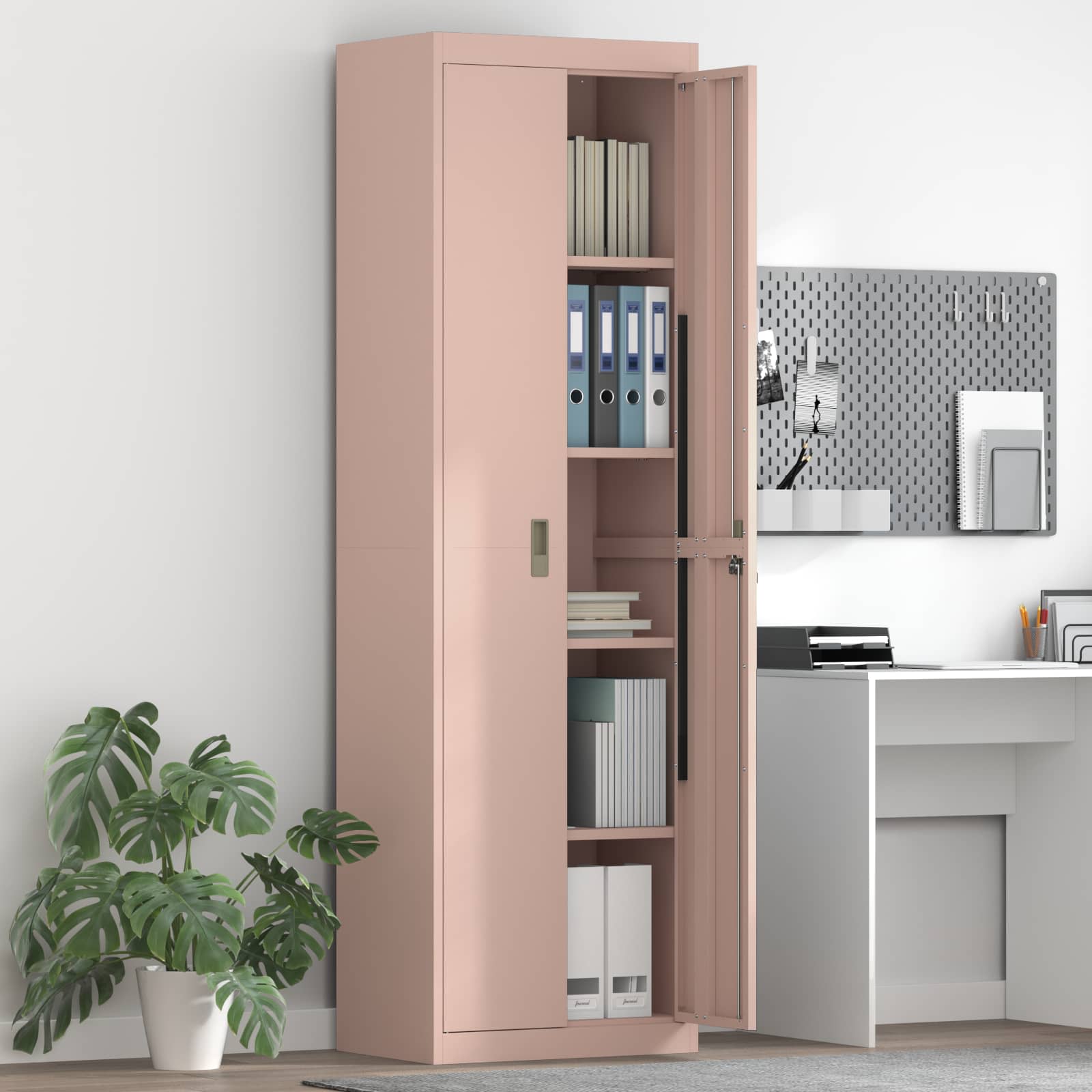 Storage Cabinet 2 pcs Pink 60 x 40 x200 cm Cold-Rolled Steel