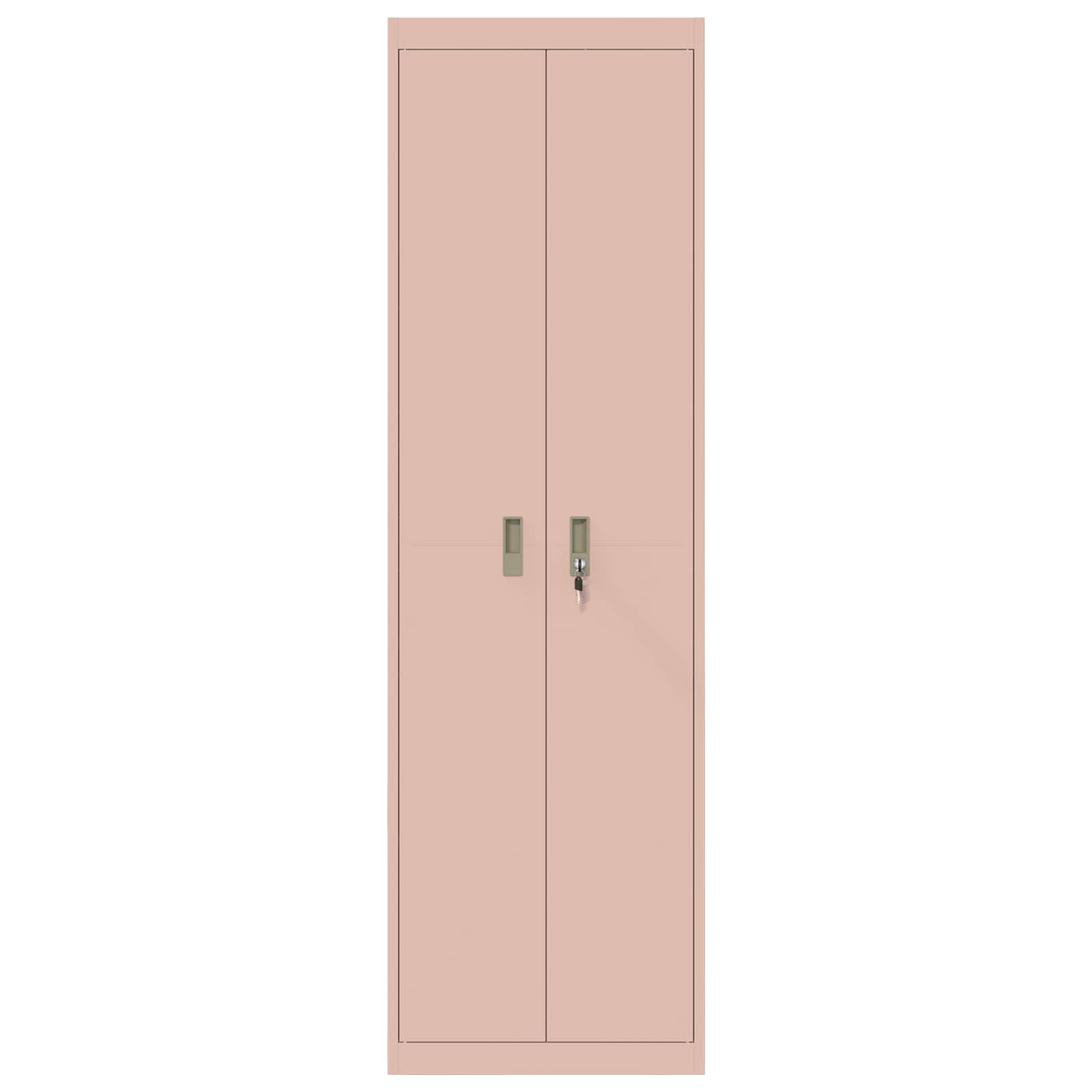 Storage Cabinet 2 pcs Pink 60 x 40 x200 cm Cold-Rolled Steel