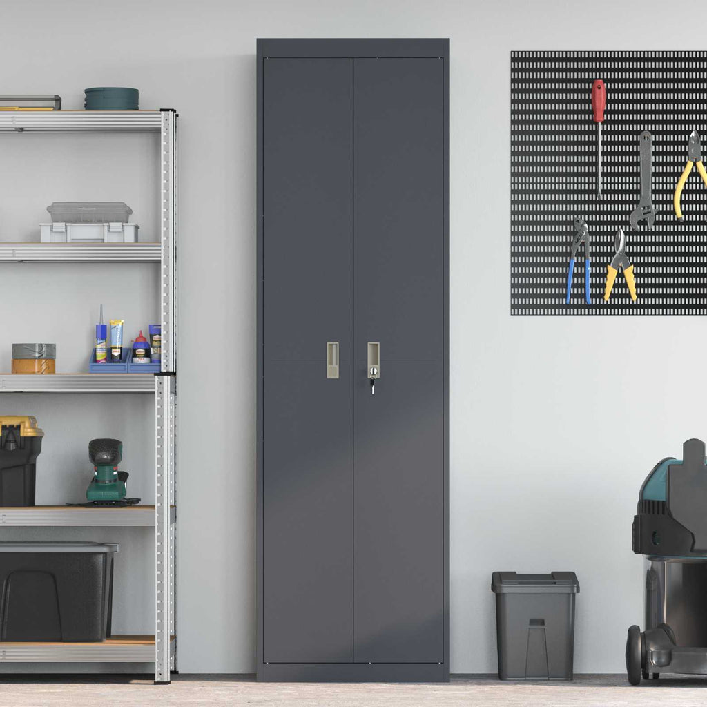 Storage Cabinet with Storage 2 pcs Anthracite 60 x 40 x200 cm