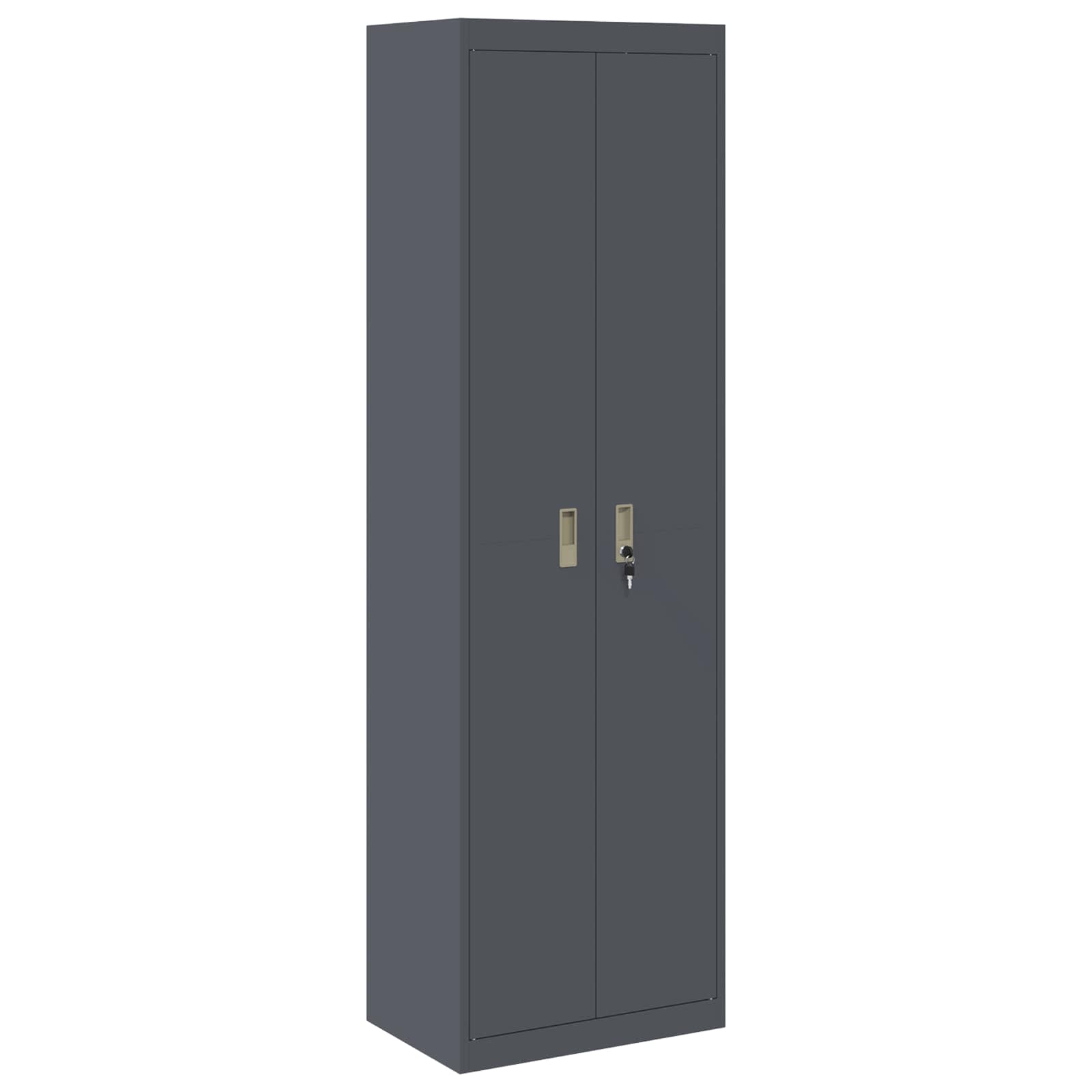 Storage Cabinet with Storage 2 pcs Anthracite 60 x 40 x200 cm