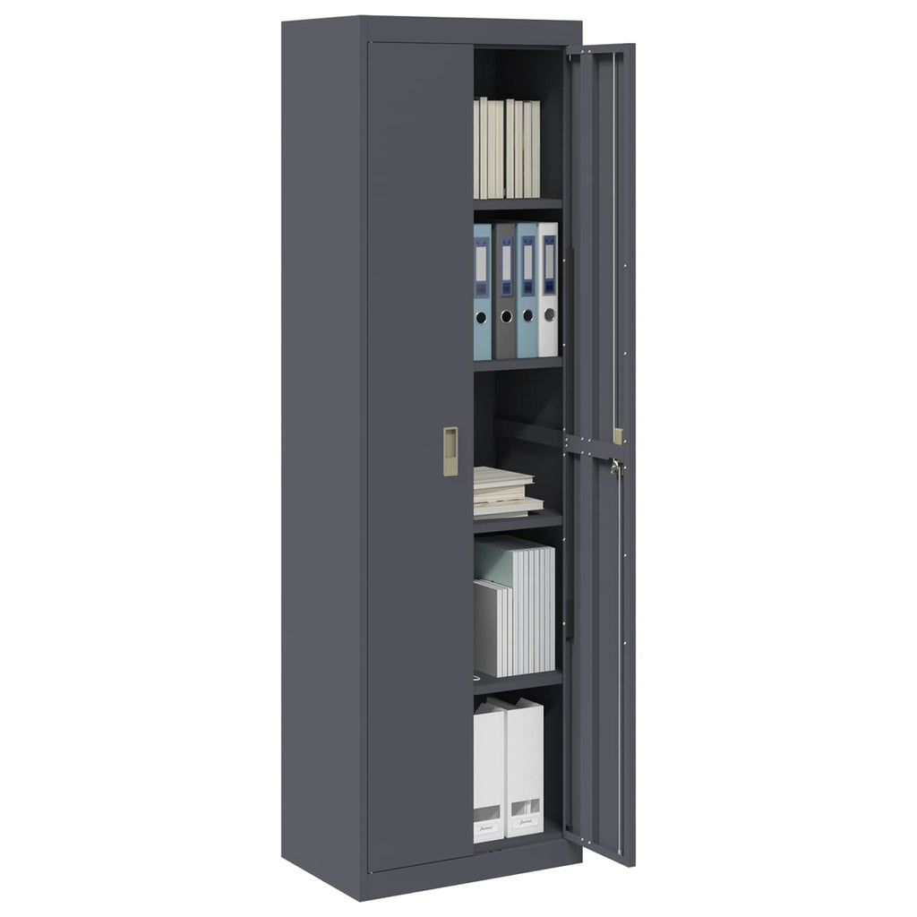 Storage Cabinet with Storage 2 pcs Anthracite 60 x 40 x200 cm