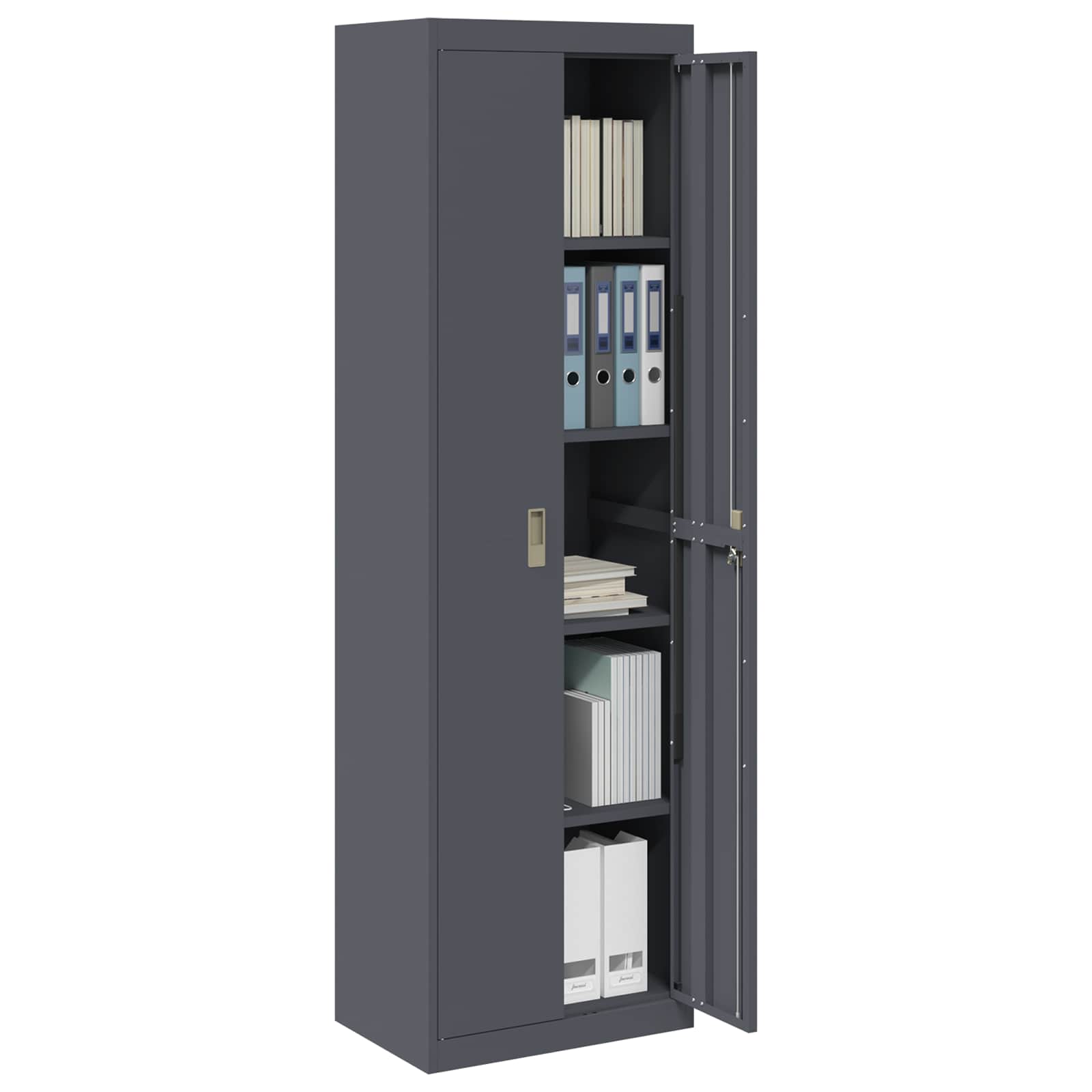 Storage Cabinet with Storage 2 pcs Anthracite 60 x 40 x200 cm