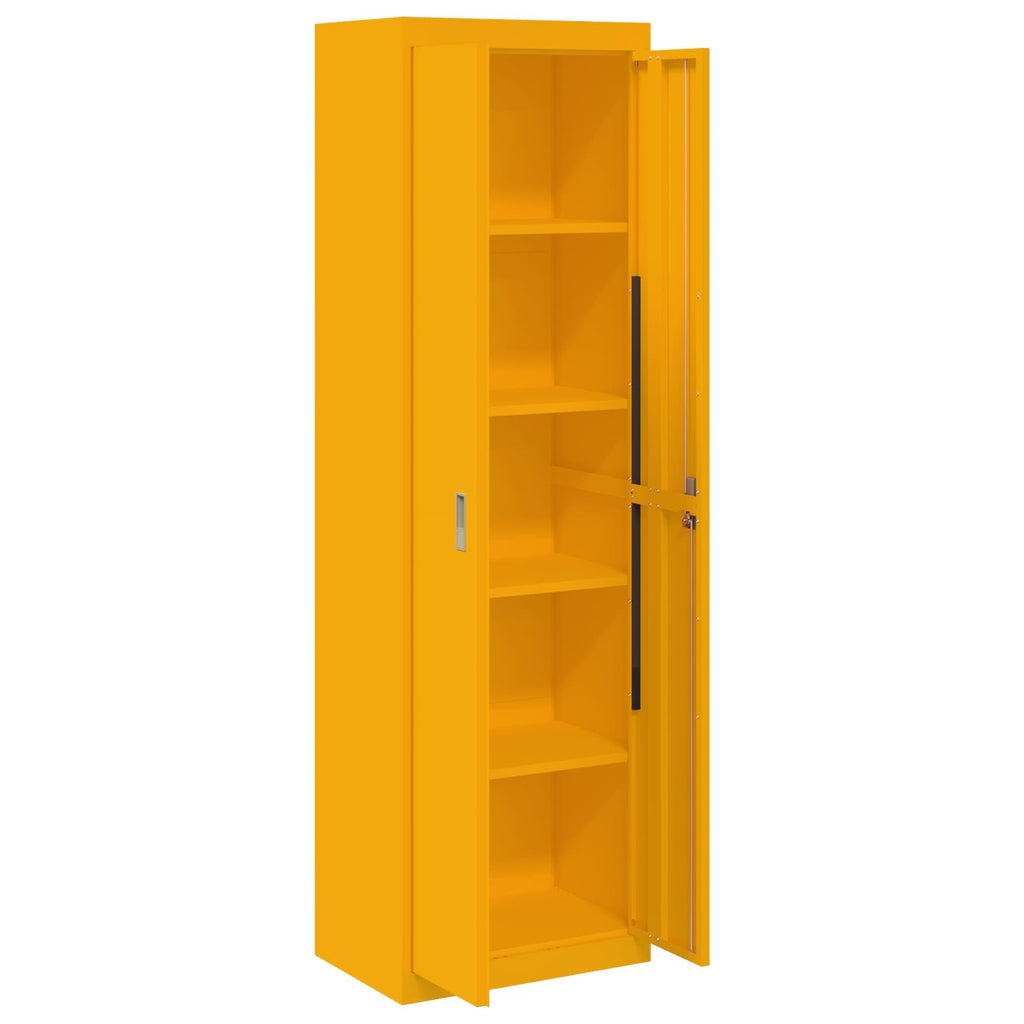 Storage Cabinet 2 pcs Mustard Yellow 60 x 40 x200 cm