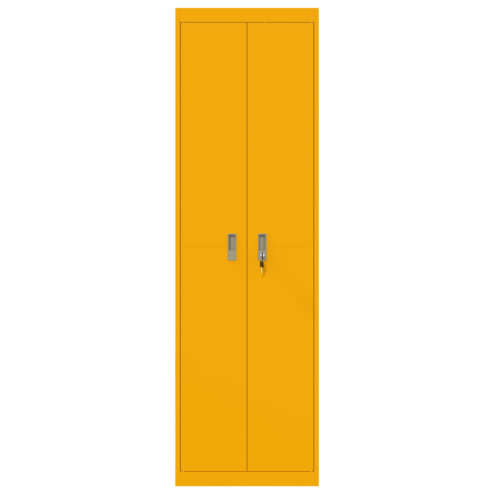 Storage Cabinet 2 pcs Mustard Yellow 60 x 40 x200 cm