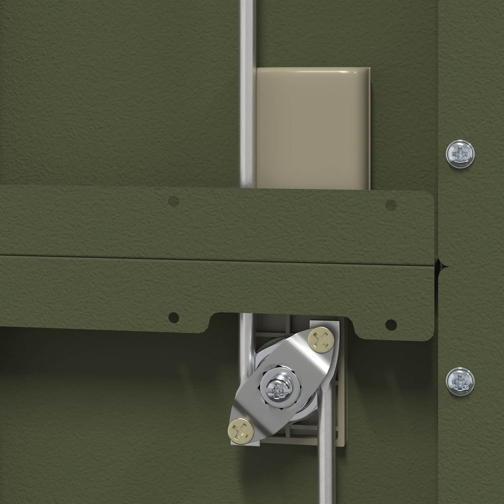 Storage Cabinet with Storage 2 pcs Olive Green 60 x 40 x200 cm