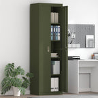 Storage Cabinet with Storage 2 pcs Olive Green 60 x 40 x200 cm