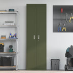 Storage Cabinet with Storage 2 pcs Olive Green 60 x 40 x200 cm