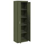 Storage Cabinet with Storage 2 pcs Olive Green 60 x 40 x200 cm
