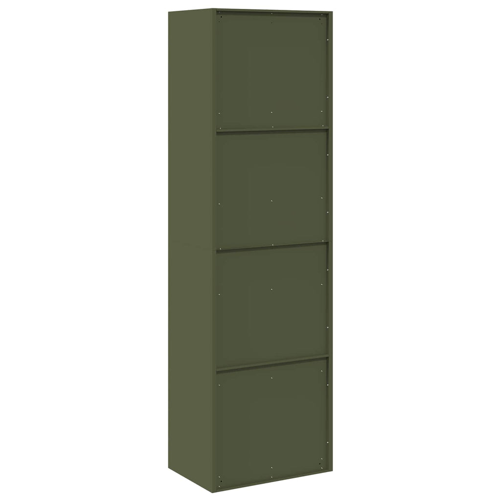 Storage Cabinet with Storage 2 pcs Olive Green 60 x 40 x200 cm