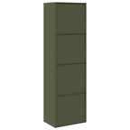 Storage Cabinet with Storage 2 pcs Olive Green 60 x 40 x200 cm