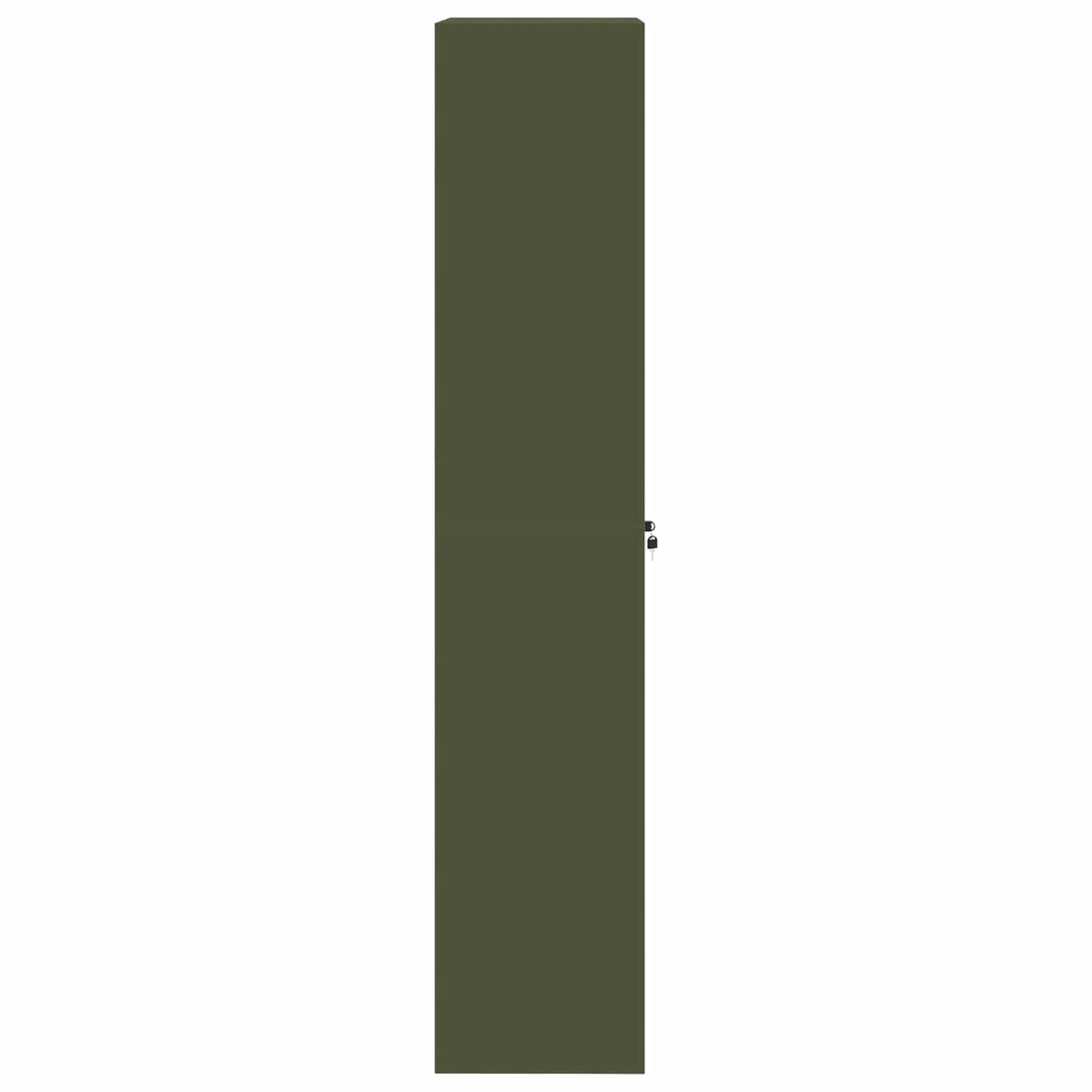 Storage Cabinet with Storage 2 pcs Olive Green 60 x 40 x200 cm