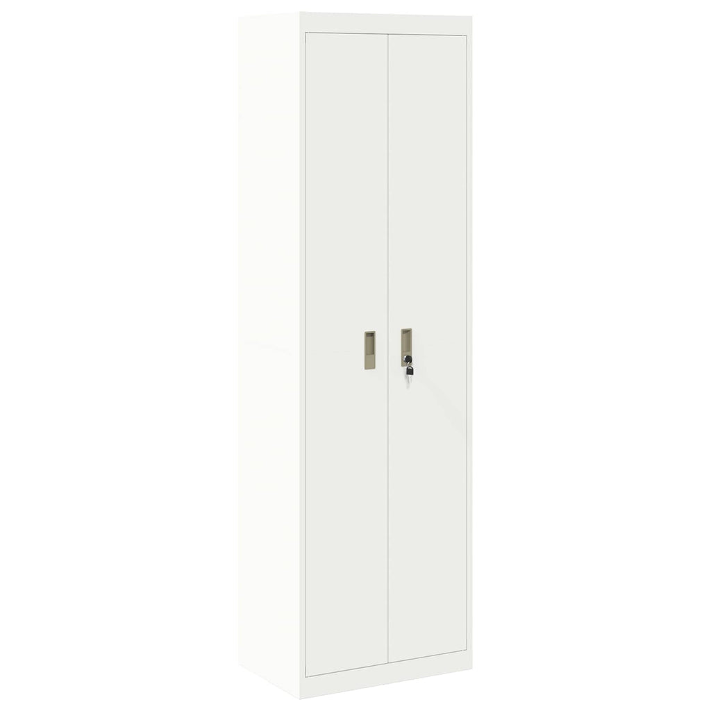 Storage Cabinet 2 pcs White 60 x 40 x200 cm Cold-Rolled Steel