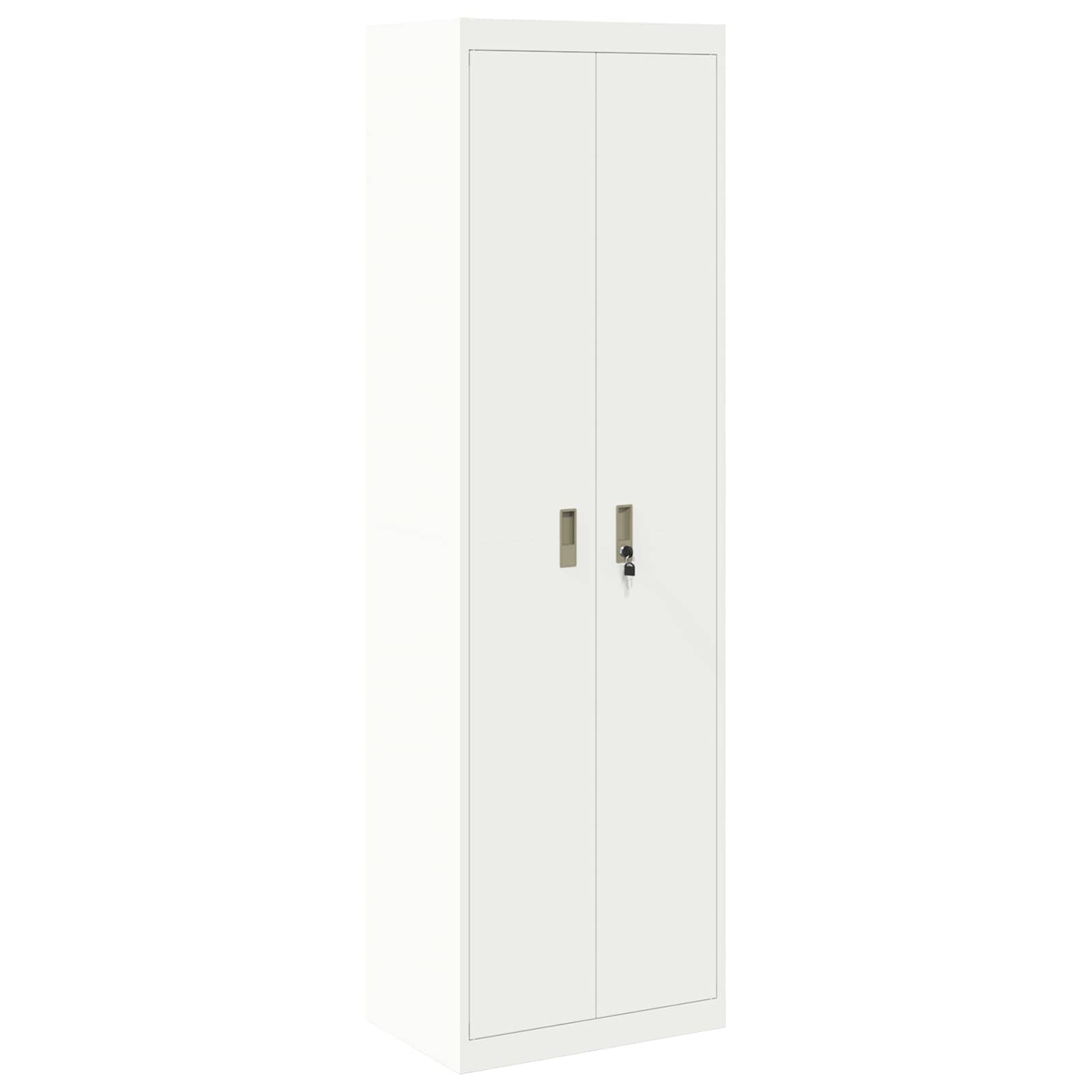 Storage Cabinet 2 pcs White 60 x 40 x200 cm Cold-Rolled Steel
