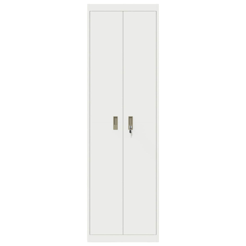 Storage Cabinet 2 pcs White 60 x 40 x200 cm Cold-Rolled Steel