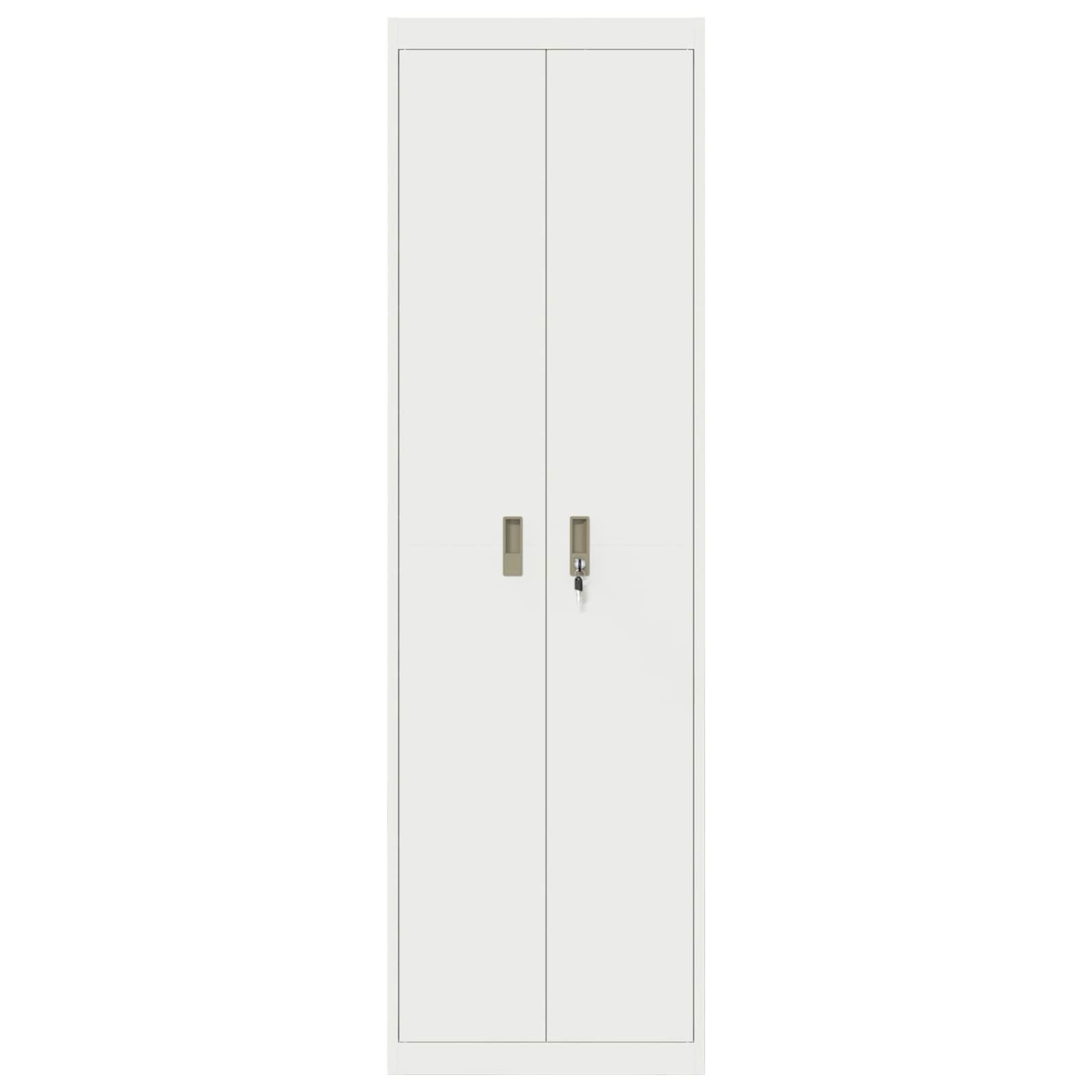 Storage Cabinet 2 pcs White 60 x 40 x200 cm Cold-Rolled Steel