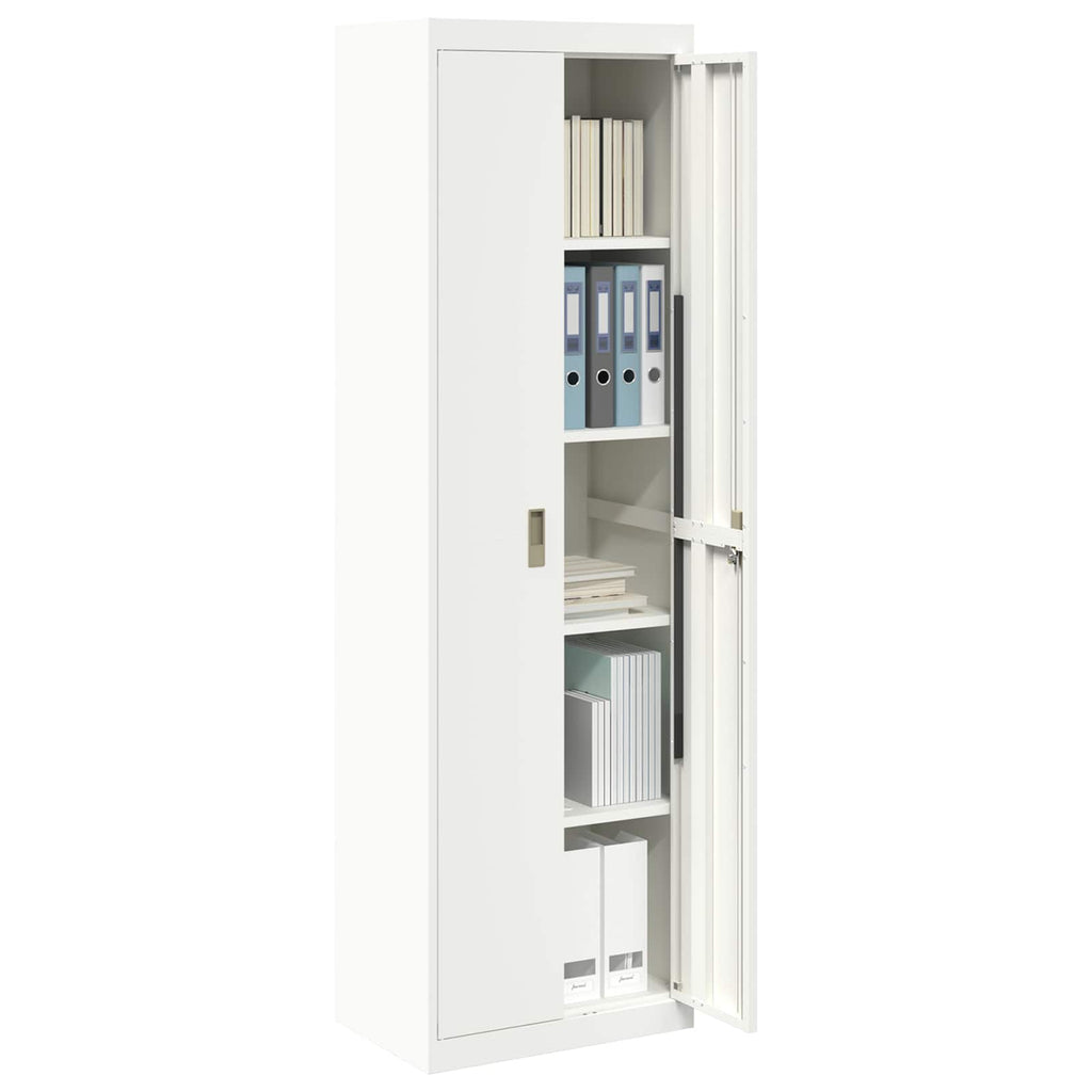 Storage Cabinet 2 pcs White 60 x 40 x200 cm Cold-Rolled Steel