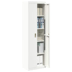 Storage Cabinet 2 pcs White 60 x 40 x200 cm Cold-Rolled Steel