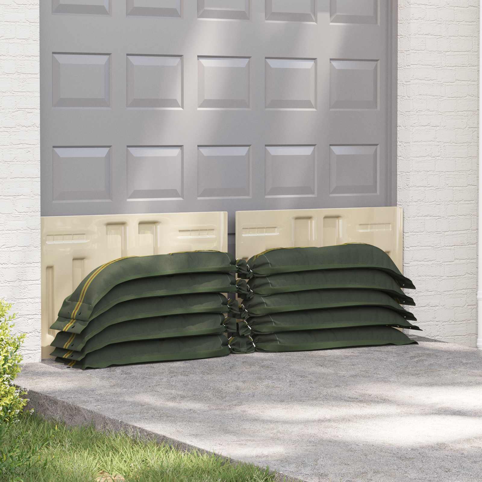Sandbags 100 pcs Dark Green 120 x 27 cm HDPE