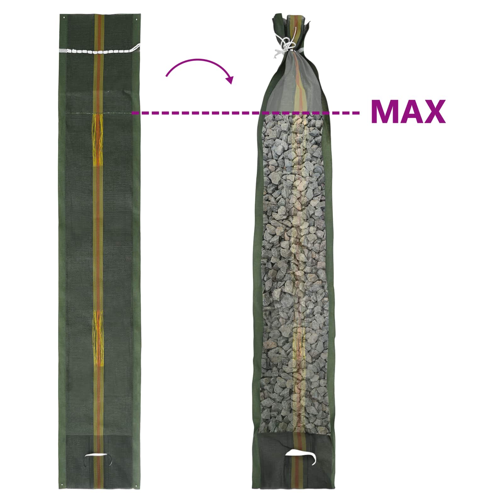 Sandbags 50 pcs Green 120 x 27 cm HDPE