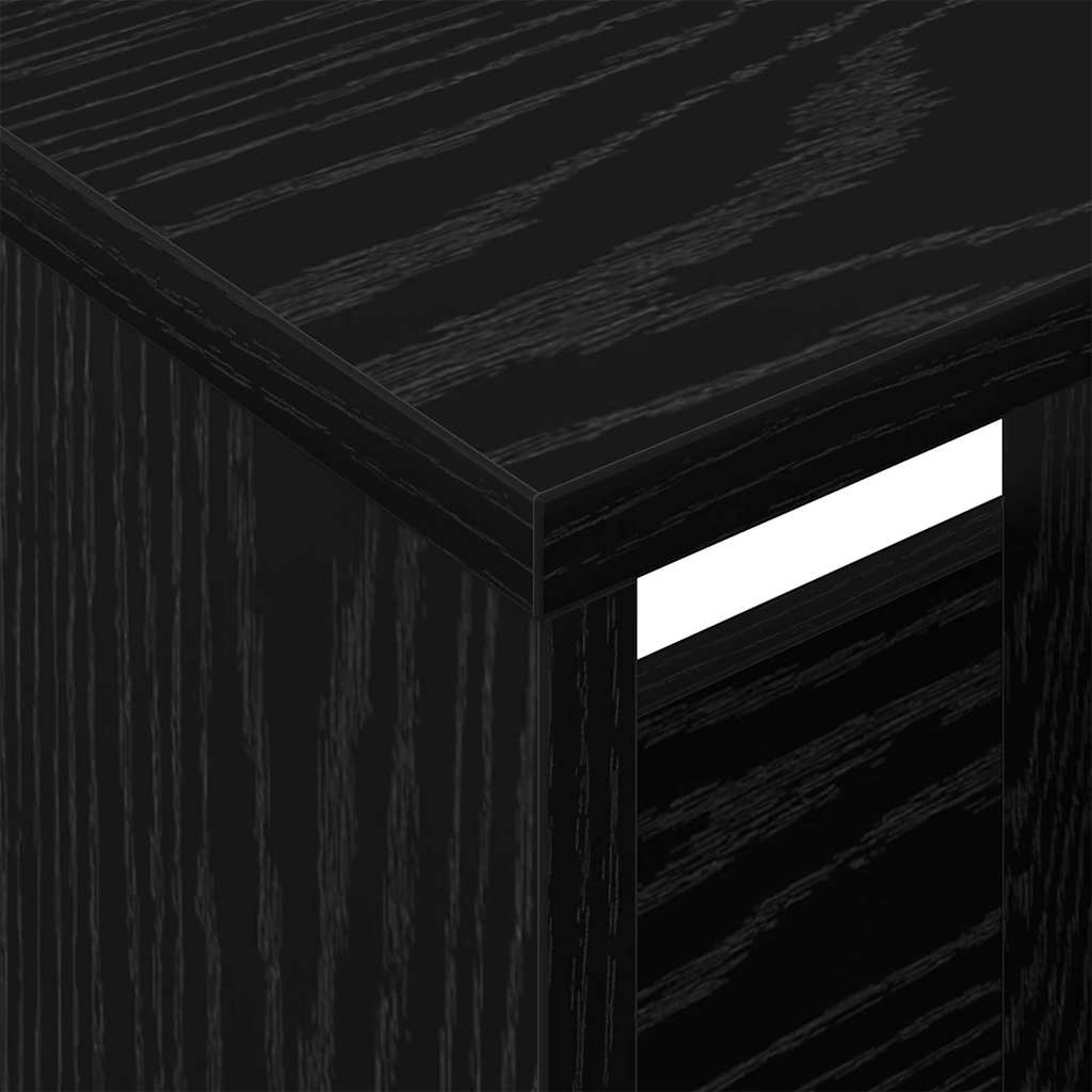 Magazine Rack Black Oak 102 x 30 x 45 cm