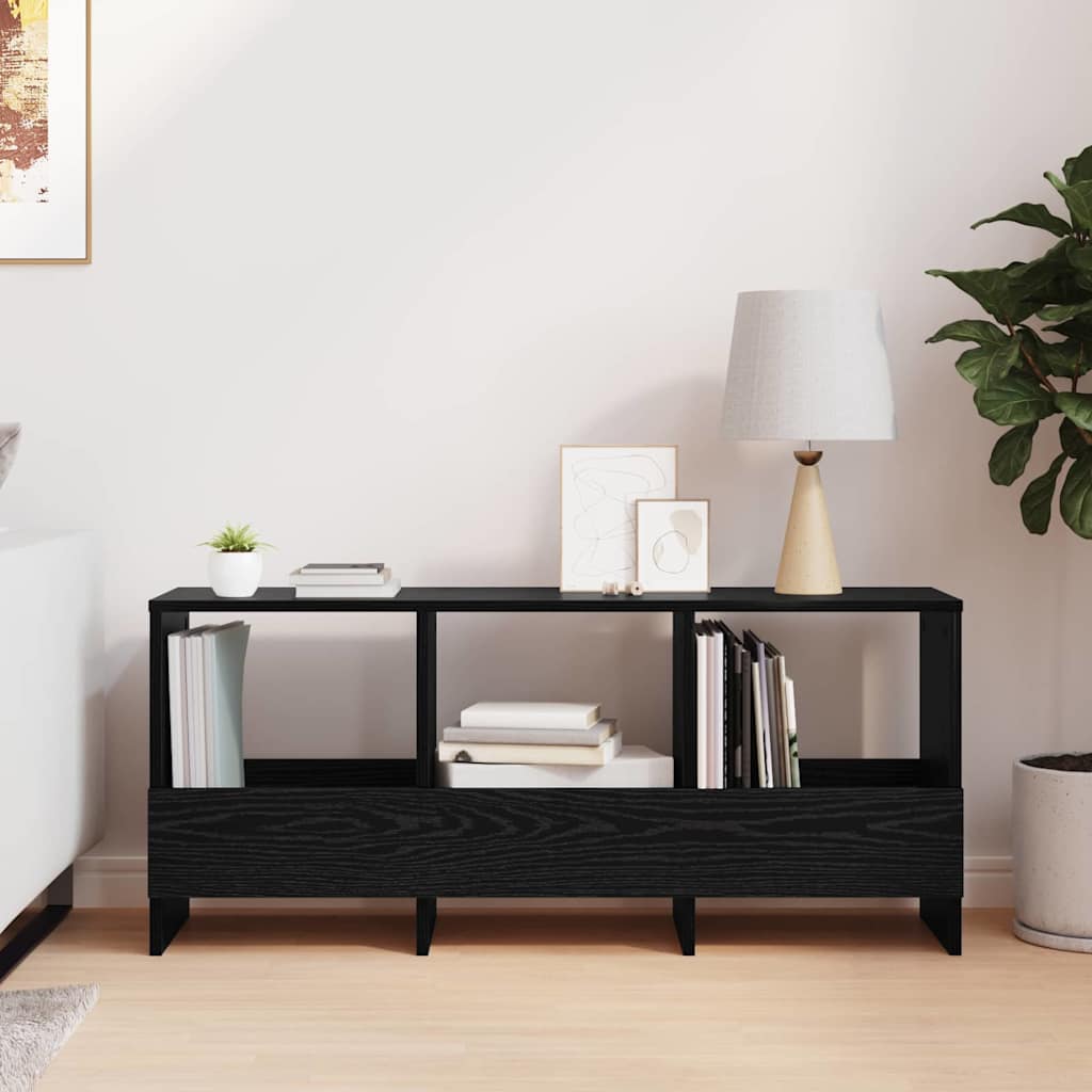 Magazine Rack Black Oak 102 x 30 x 45 cm