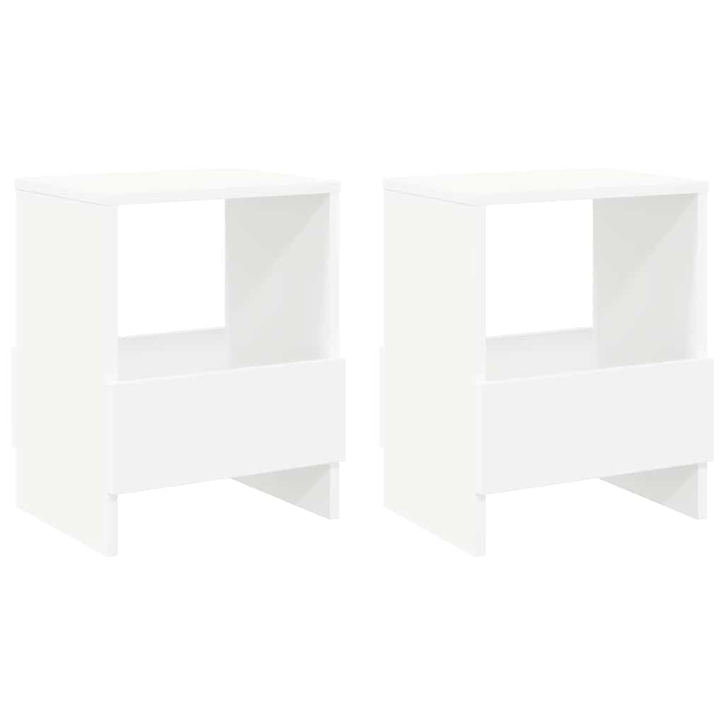 Magazine Rack 2 pcs White 35 x 30 x 45 cm