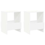 Magazine Rack 2 pcs White 35 x 30 x 45 cm