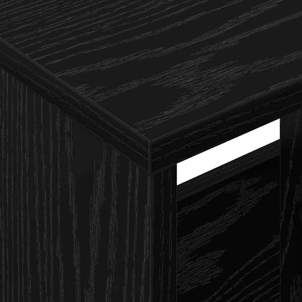 Magazine Rack 2 pcs Black Oak 35 x 30 x 45 cm