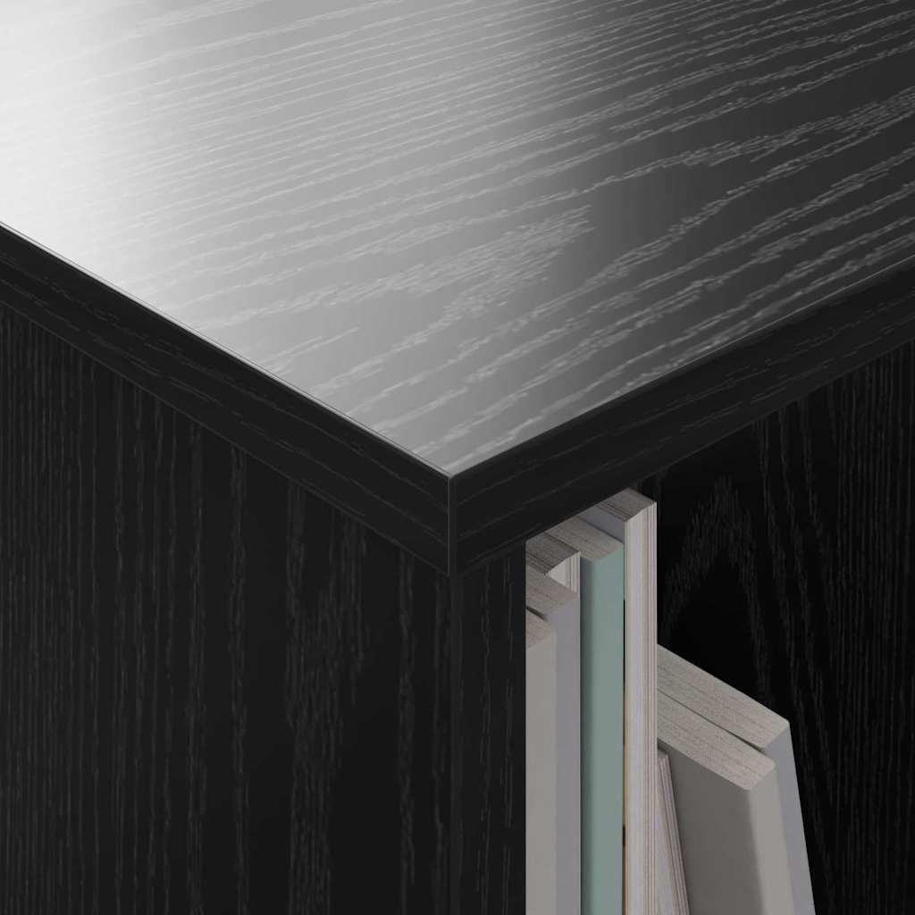 Magazine Rack 2 pcs Black Oak 35 x 30 x 45 cm