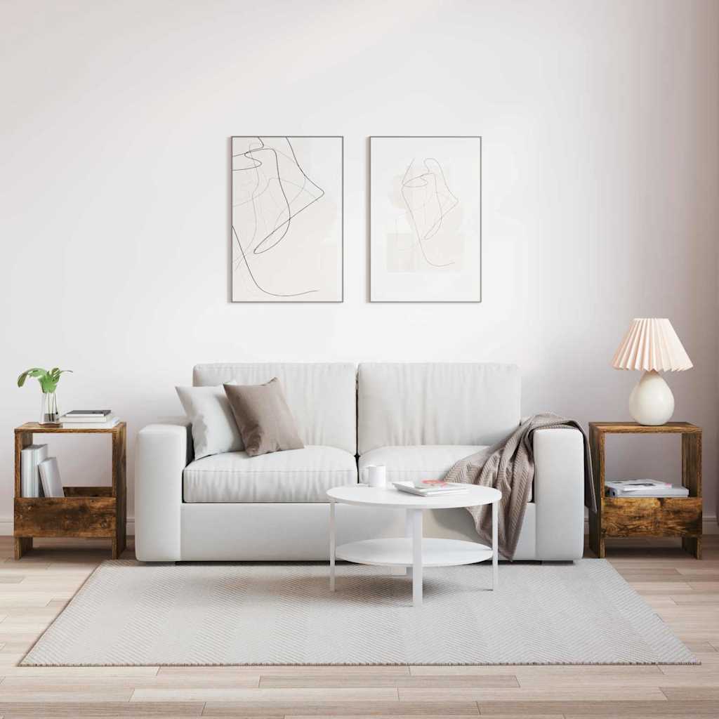 Magazine Rack 2 pcs Smoked Oak 35 x 30 x 45 cm