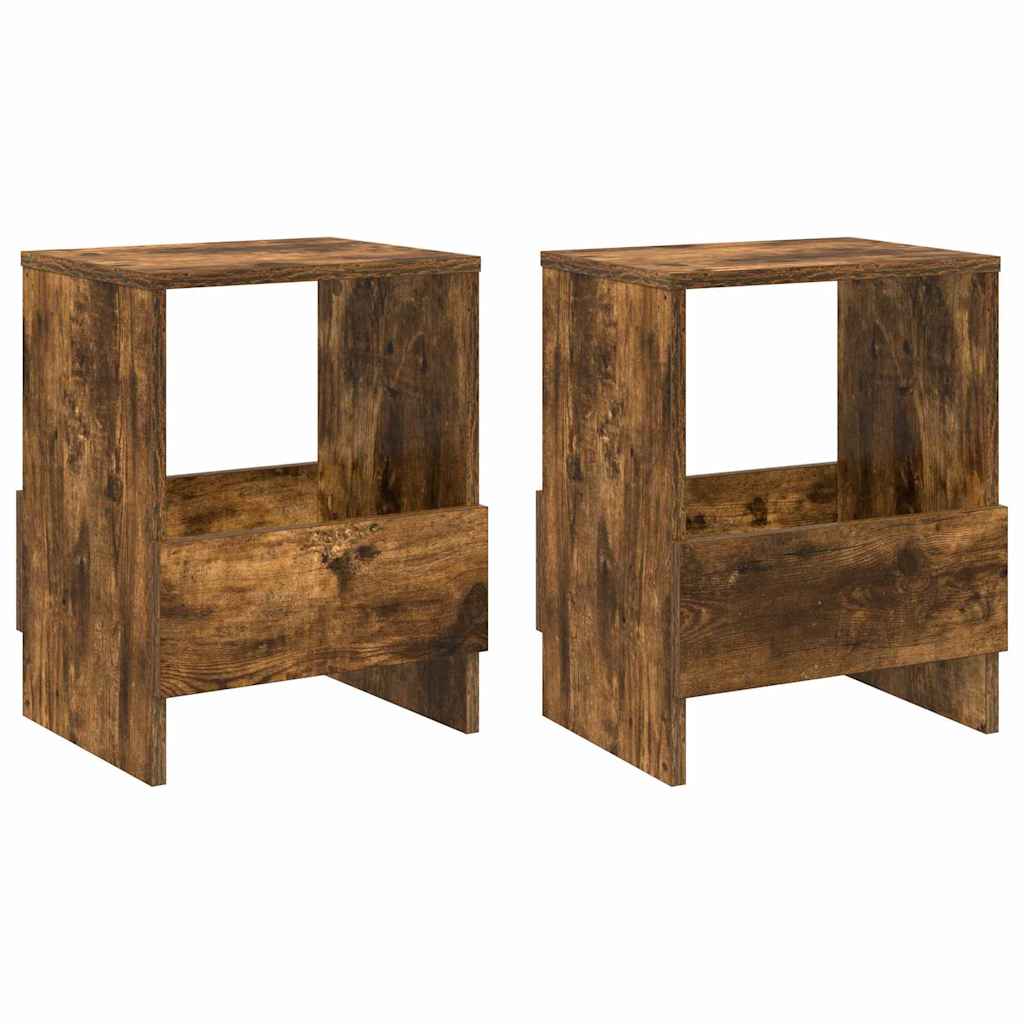 Magazine Rack 2 pcs Smoked Oak 35 x 30 x 45 cm