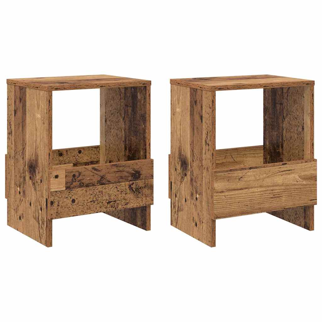 Magazine Rack 2 pcs Old Wood 35 x 30 x 45 cm