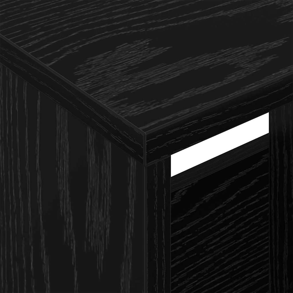 Magazine Rack Black Oak 68.5 x 30 x 45 cm