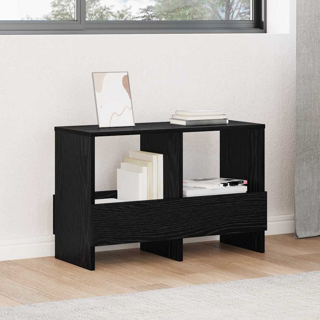 Magazine Rack Black Oak 68.5 x 30 x 45 cm