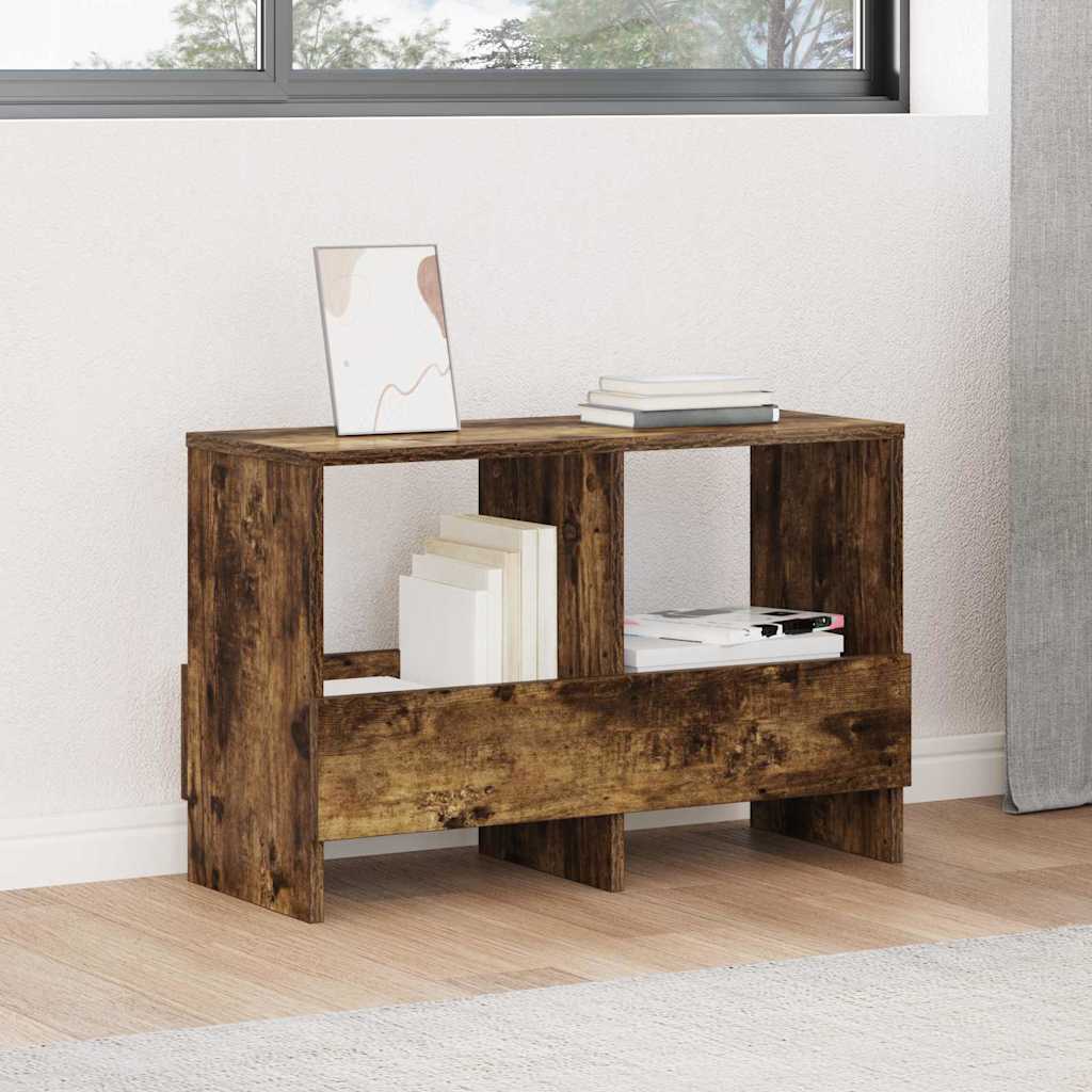 Magazine Rack Smoked Oak 68.5 x 30 x 45 cm