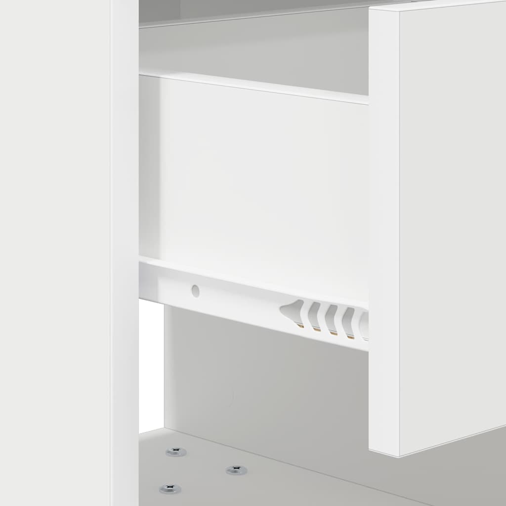 Bedside Table White 40.5 x 40 x 48 cm Engineered Wood