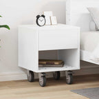 Bedside Table White 40.5 x 40 x 48 cm Engineered Wood