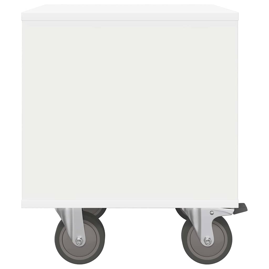 Bedside Table White 40.5 x 40 x 48 cm Engineered Wood
