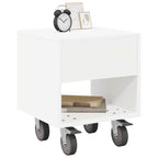 Bedside Table 2 pcs White 40.5 x 40 x 48 cm Engineered Wood