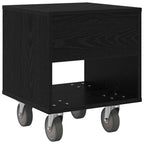 Bedside Table 2 pcs Black Oak 40.5 x 40 x 48 cm Engineered Wood