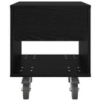 Bedside Table 2 pcs Black Oak 40.5 x 40 x 48 cm Engineered Wood