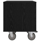 Bedside Table 2 pcs Black Oak 40.5 x 40 x 48 cm Engineered Wood