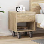Bedside Table Sonoma Oak 40.5 x 40 x 48 cm Engineered Wood