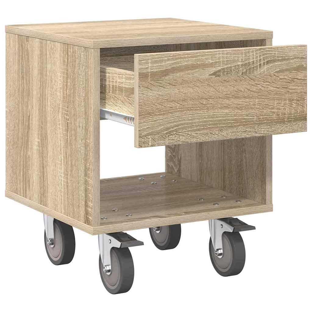 Bedside Table Sonoma Oak 40.5 x 40 x 48 cm Engineered Wood