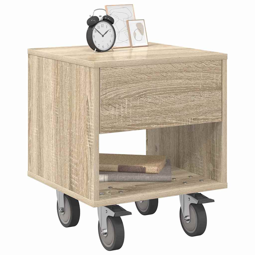 Bedside Table Sonoma Oak 40.5 x 40 x 48 cm Engineered Wood