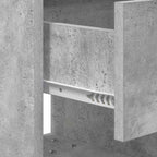 Bedside Table Concrete Grey 40.5 x 40 x 48 cm Engineered Wood